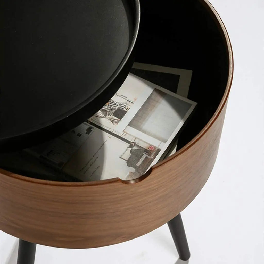 NNEOBA Modern Barrel-Style Bedside Table & Coffee Table with Ample Storage Space