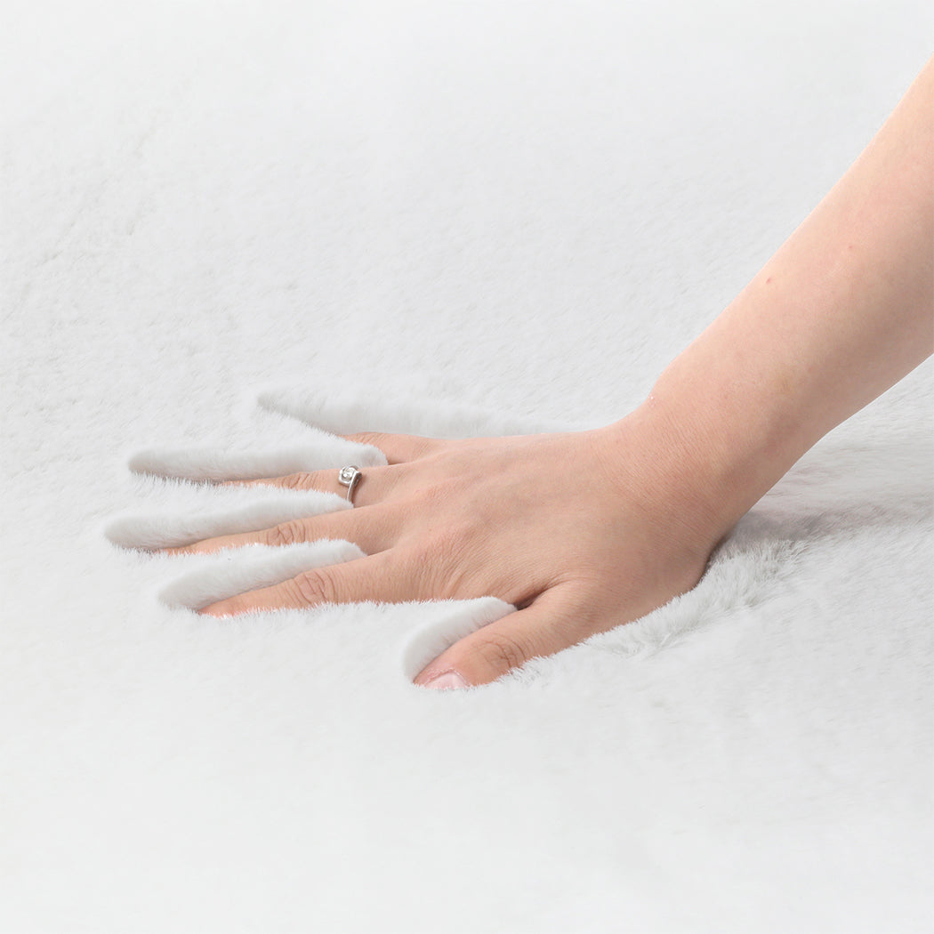 NNEIDS Marlow Floor Rug Area Rugs Cloud Fluffy 60X160cm White